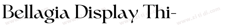 Bellagia Display Thi字体转换